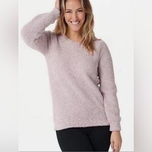 Barefoot Dreams Cozychic Soft Knit Sweater - Light Pink size S